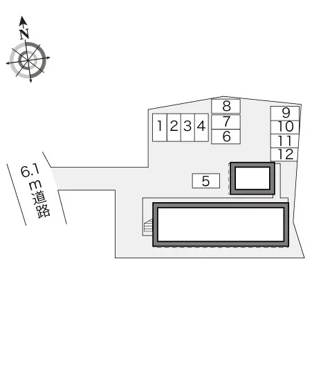 ★手数料０円★高崎市江木町　月極駐車場（LP）